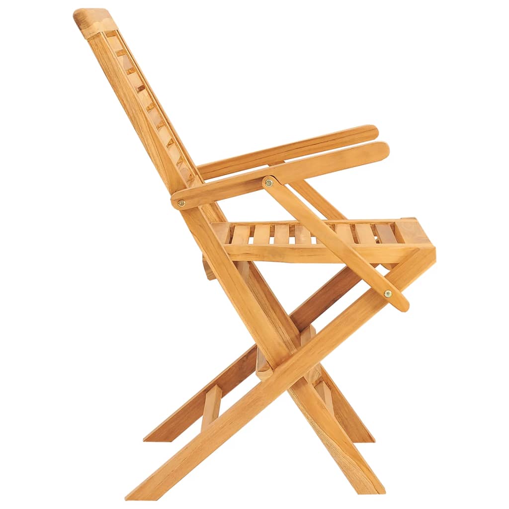 Skládací Zahradní Židle 2 Ks 56X63X90 Cm Masivní Teakové Dřevo