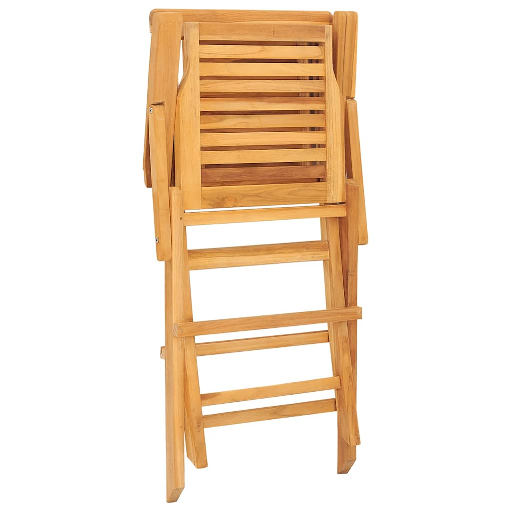Skládací Zahradní Židle 2 Ks 56X63X90 Cm Masivní Teakové Dřevo