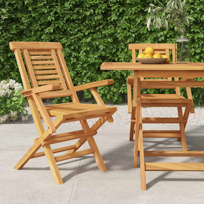 Skládací Zahradní Židle 2 Ks 56X63X90 Cm Masivní Teakové Dřevo