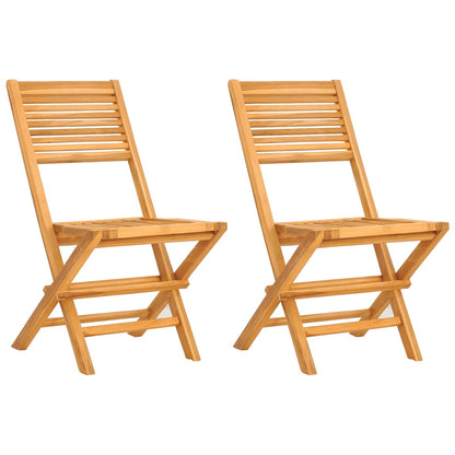 Skládací Zahradní Židle 2 Ks 47X62X90 Cm Masivní Teakové Dřevo