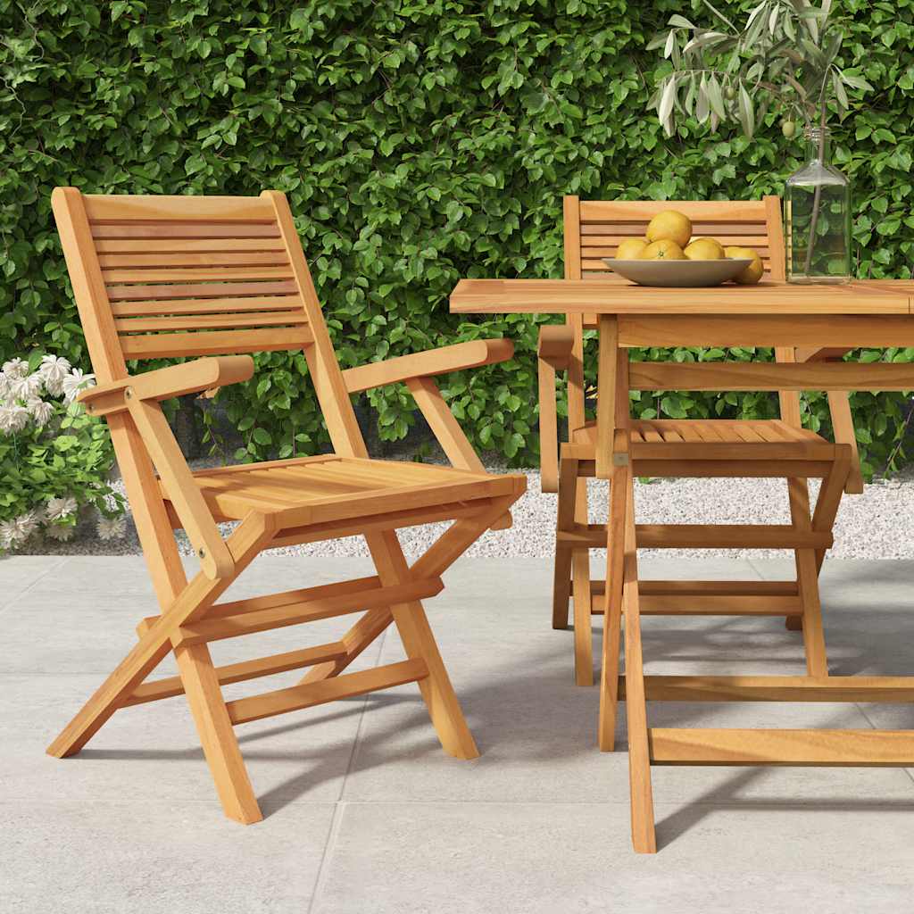 Skládací Zahradní Židle 6 Ks 55X62X90 Cm Masivní Teakové Dřevo