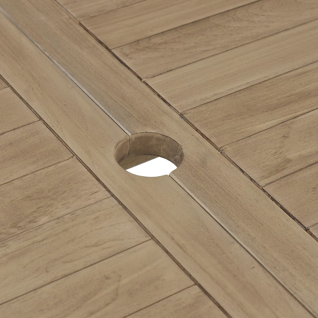 Skládací Zahradní Stůl Šedý 120X70X75 Cm Masivní Teakové Dřevo
