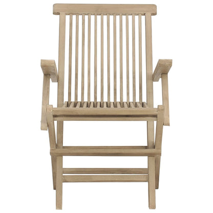 Skládací Zahradní Židle 2 Ks Šedé 56 X 61 X 89 Cm Masivní Teak