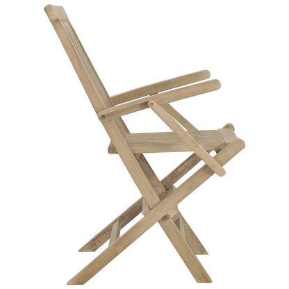 Skládací Zahradní Židle 2 Ks Šedé 56 X 61 X 89 Cm Masivní Teak