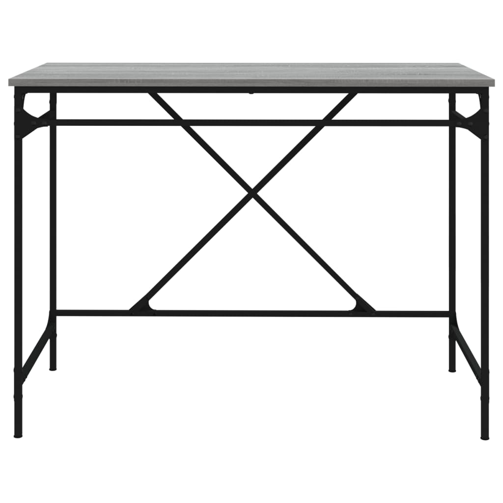 Psací Stůl Šedý Sonoma 100X50X75 Cm Kompozitní Dřevo A Železo