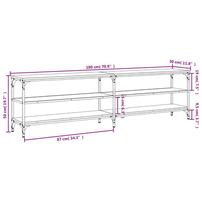 Tv Skříňka 180 X 30 X 50 Cm Kompozitní Dřevo A Kov