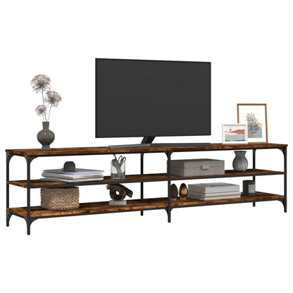 Tv Skříňka Kouřový Dub 200 X 30 X 50 Cm Kompozitní Dřevo A Kov