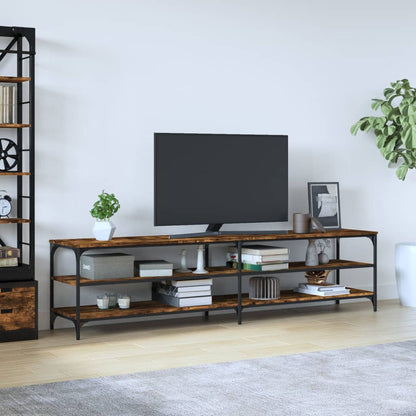 Tv Skříňka Kouřový Dub 200 X 30 X 50 Cm Kompozitní Dřevo A Kov