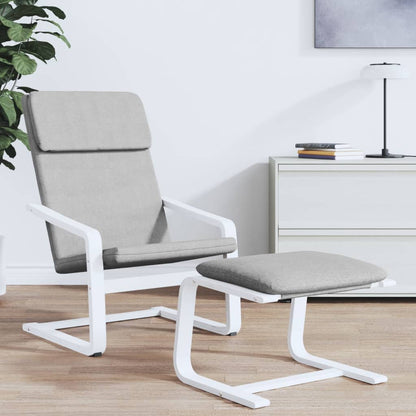 Podnožka Světle Šedá 51 X 41 X 40 Cm Textil