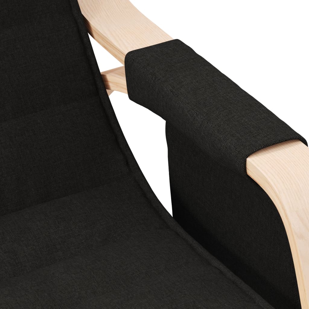 Houpací Křeslo Černé Textil