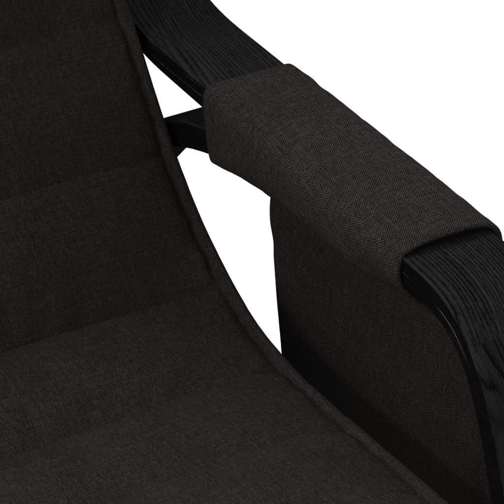 Houpací Křeslo Černé Textil