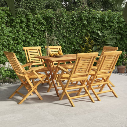 Skládací Zahradní Židle 6 Ks 47X63X90 Cm Masivní Teakové Dřevo