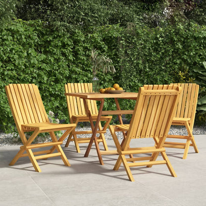 Skládací Zahradní Židle 4 Ks 61X67X90 Cm Masivní Teakové Dřevo