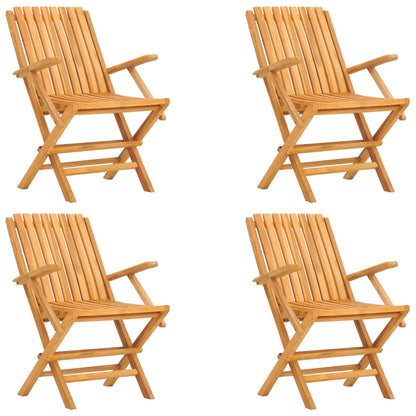 Skládací Zahradní Židle 4 Ks 61X67X90 Cm Masivní Teakové Dřevo