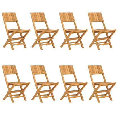 Skládací Zahradní Židle 8 Ks 47X61X90 Cm Masivní Teakové Dřevo