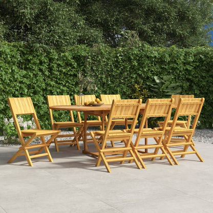 Skládací Zahradní Židle 8 Ks 47X61X90 Cm Masivní Teakové Dřevo