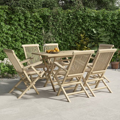 Skládací Zahradní Židle 2 Ks Šedé 56 X 61 X 89 Cm Masivní Teak