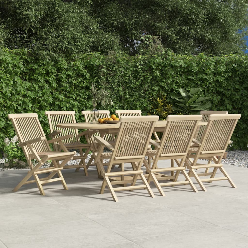 Skládací Zahradní Židle 2 Ks Šedé 56 X 61 X 89 Cm Masivní Teak