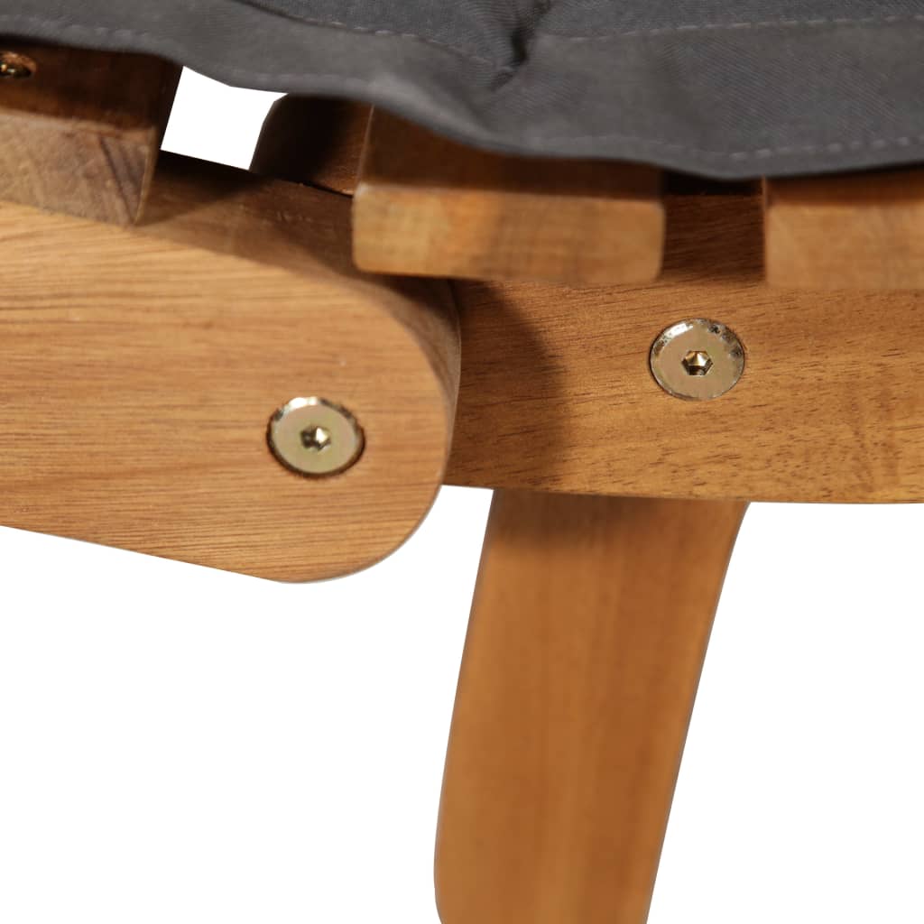 Zahradní Lehátka S Poduškami 2 Ks Tmavě Šedá Masivní Akácie