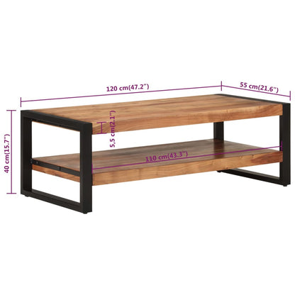 Konferenční Stolek 120 X 55 X 40 Cm Masivní Akáciové Dřevo
