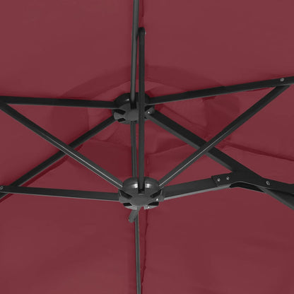 Dvojitý Zahradní Slunečník Bordó 316 X 240 Cm