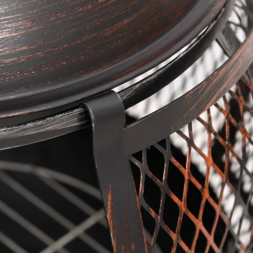 Zahradní Krb S Pohrabáčem 39 X 39 X 90 Cm Ocel