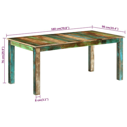 Jídelní Stůl 180 X 90 X 76 Cm Masivní Recyklované Dřevo