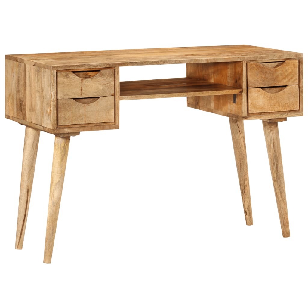 Stůl Se Zásuvkami 110 X 47 X 76 Cm Masivní Mangovníkové Dřevo