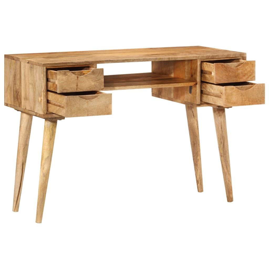 Stůl Se Zásuvkami 110 X 47 X 76 Cm Masivní Mangovníkové Dřevo