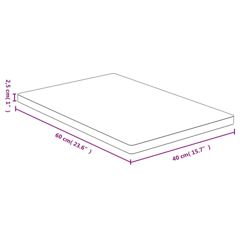 Stolní Deska 40 X 60 X 2,5 Cm Bambus