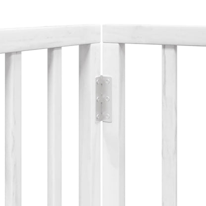 Zábrana Pro Psy S Dvířky Skládací 9 Panelů Bílá 450 Cm Topol