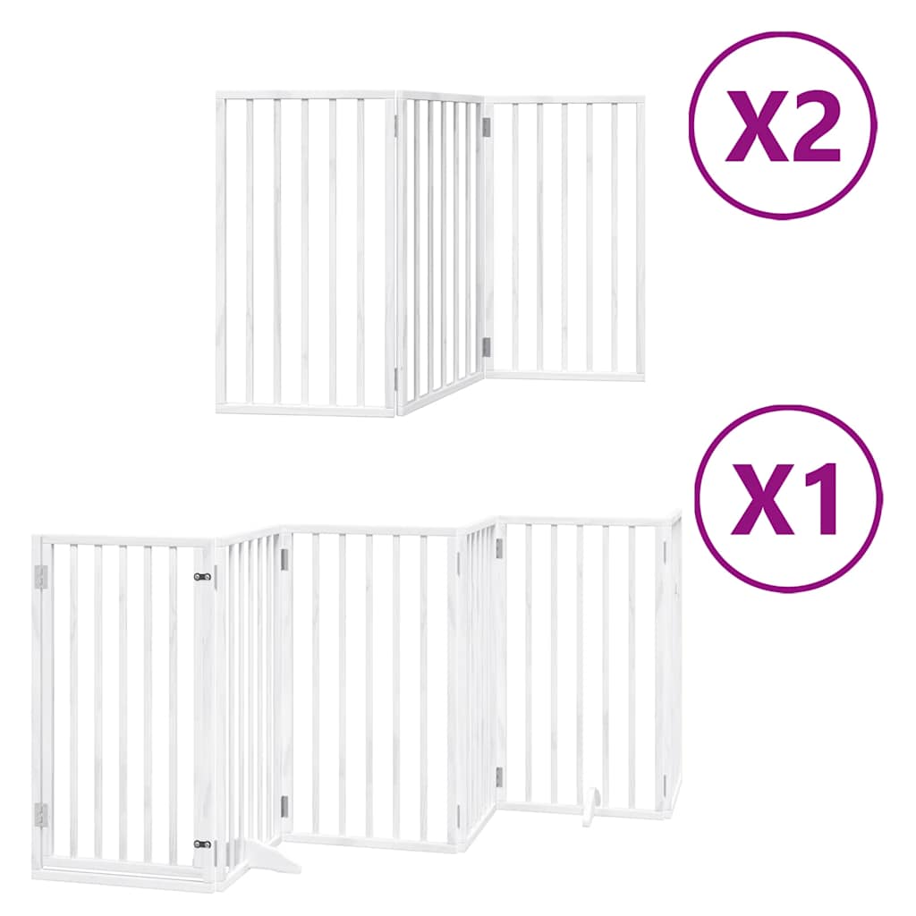 Zábrana Pro Psy S Dvířky Skládací 12 Panelů 600 Cm Topol