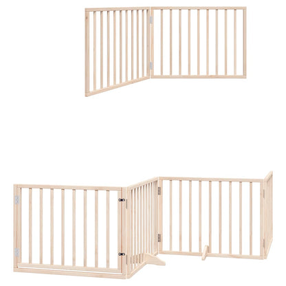 Zábrana Pro Psy S Dvířky Skládací 8 Panelů 640 Cm Topol