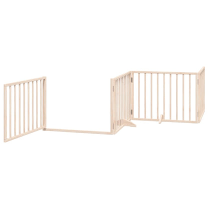 Zábrana Pro Psy S Dvířky Skládací 8 Panelů 640 Cm Topol
