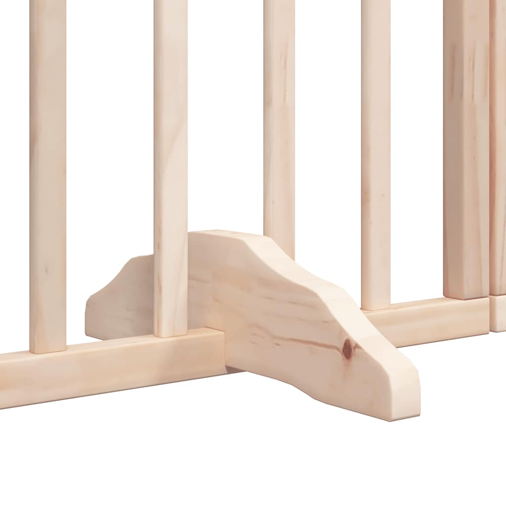 Zábrana Pro Psy S Dvířky Skládací 8 Panelů 640 Cm Topol
