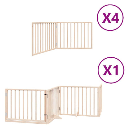 Zábrana Pro Psy S Dvířky Skládací 12 Panelů 960 Cm Topol