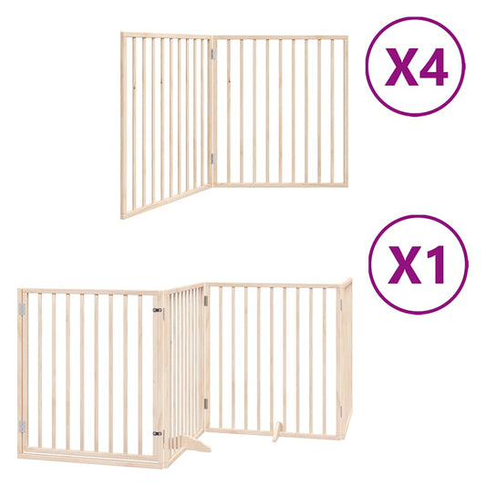 Zábrana Pro Psy S Dvířky Skládací 12 Panelů 960 Cm Topol