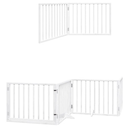 Zábrana Pro Psy S Dvířky Skládací 6 Panelů 480 Cm Topol