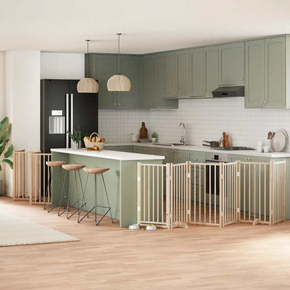 Zábrana Pro Psy S Dvířky Skládací 12 Panelů 600 Cm Topol