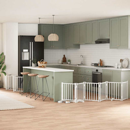 Zábrana Pro Psy S Dvířky Skládací 12 Panelů 600 Cm Topol