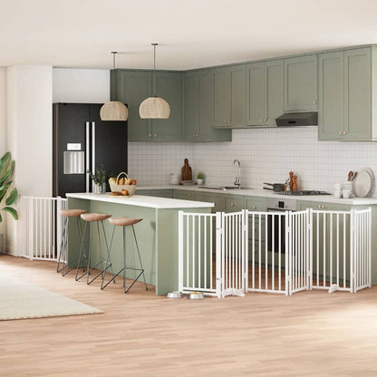 Zábrana Pro Psy S Dvířky Skládací 12 Panelů 600 Cm Topol