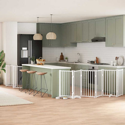 Zábrana Pro Psy S Dvířky Skládací 12 Panelů 600 Cm Topol