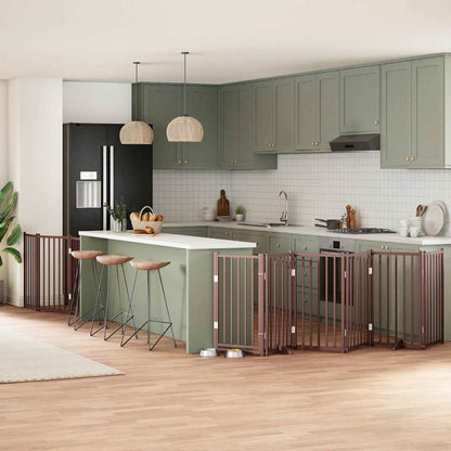 Zábrana Pro Psy S Dvířky Skládací 12 Panelů 600 Cm Topol