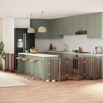 Zábrana Pro Psy S Dvířky Skládací 12 Panelů 600 Cm Topol