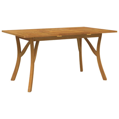 Zahradní Stůl 150 X 90 X 75 Cm Masivní Akáciové Dřevo