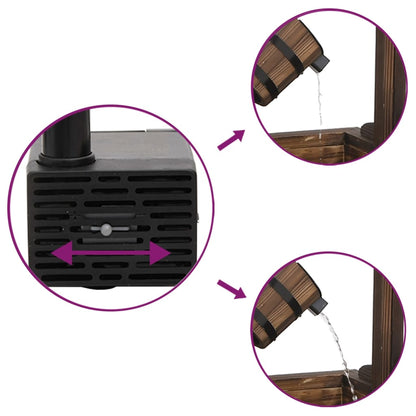 Zahradní Fontána S Čerpadlem Studna 57X50X112 Cm Masivní Jedle