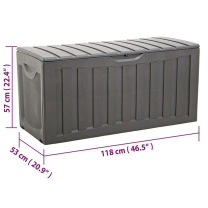 Úložný Box Černý 118 X 53 X 57 Cm Polypropylen