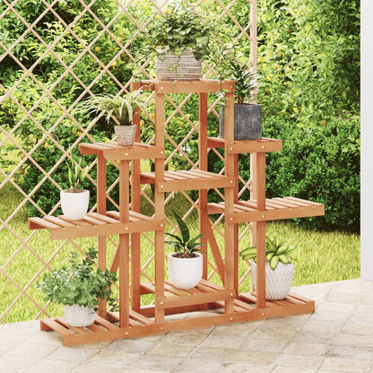 Stojan Na Květiny 90 X 25 X 73,5 Cm Masivní Jedlové Dřevo Světle Hnědá