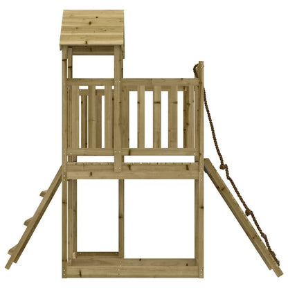 Hrací Věž S Lezeckou Stěnou Impregnované Borové Dřevo