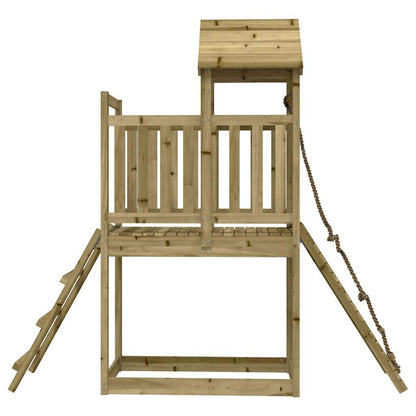 Hrací Věž S Lezeckou Stěnou Impregnované Borové Dřevo